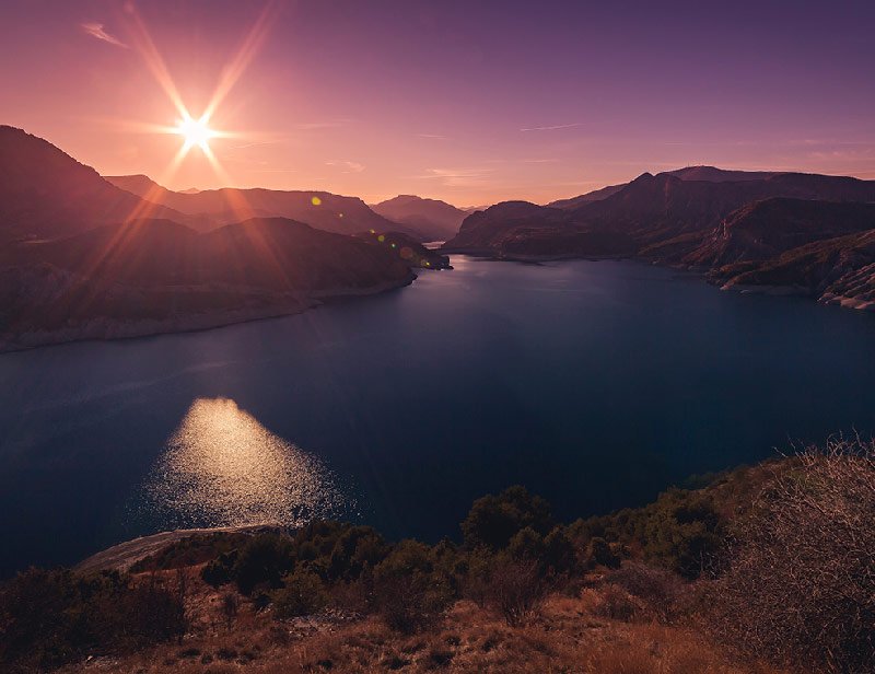 couché de soleil serre poncon